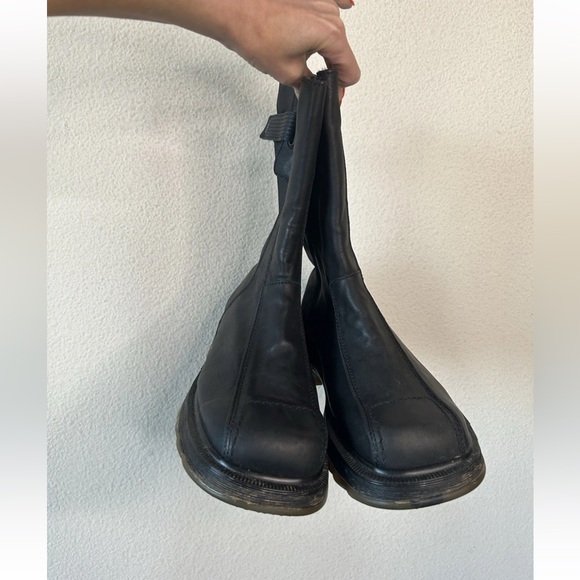 Vintage 90s Dr Martens 9788 Black Leather Moto Boots M7 W8.5 UK Made Unisex RARE - Picture 7 of 16